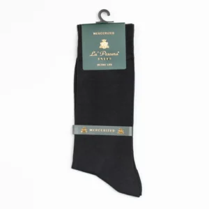 La Pescara Black Mercerized Socks