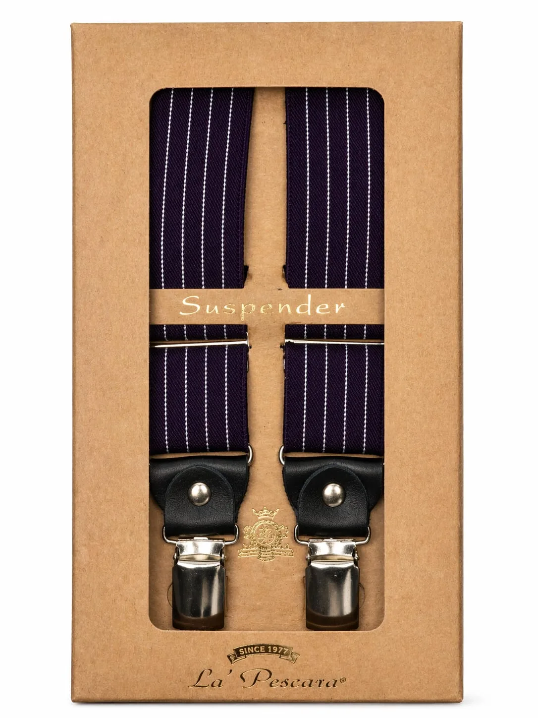 Black Pinstripe suspenders