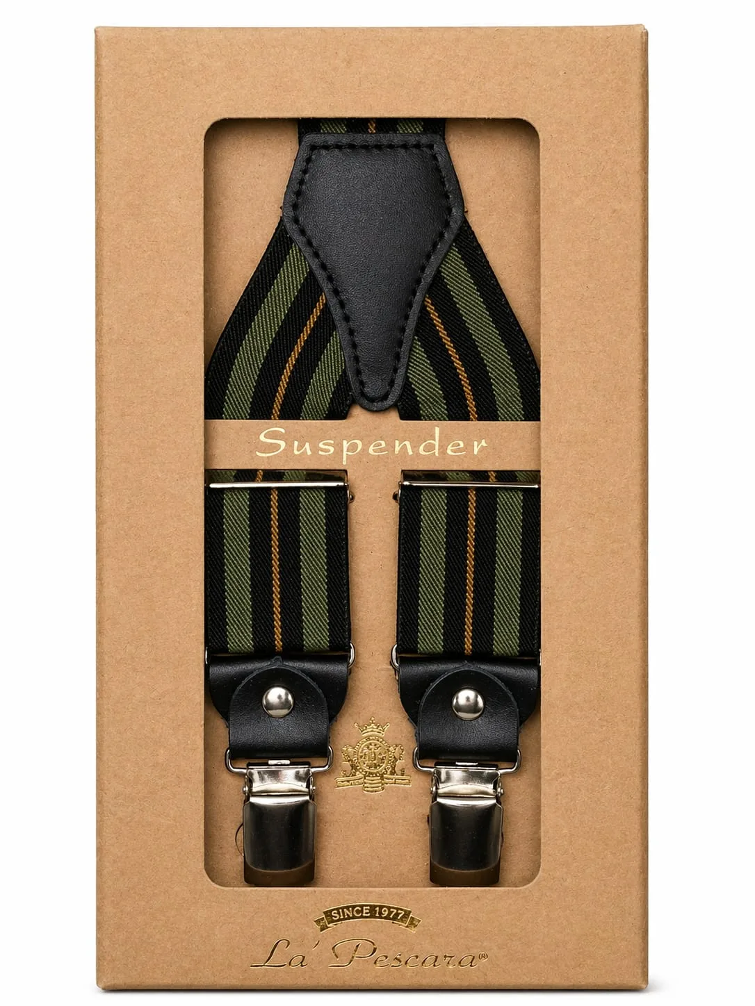 Green & Black suspenders