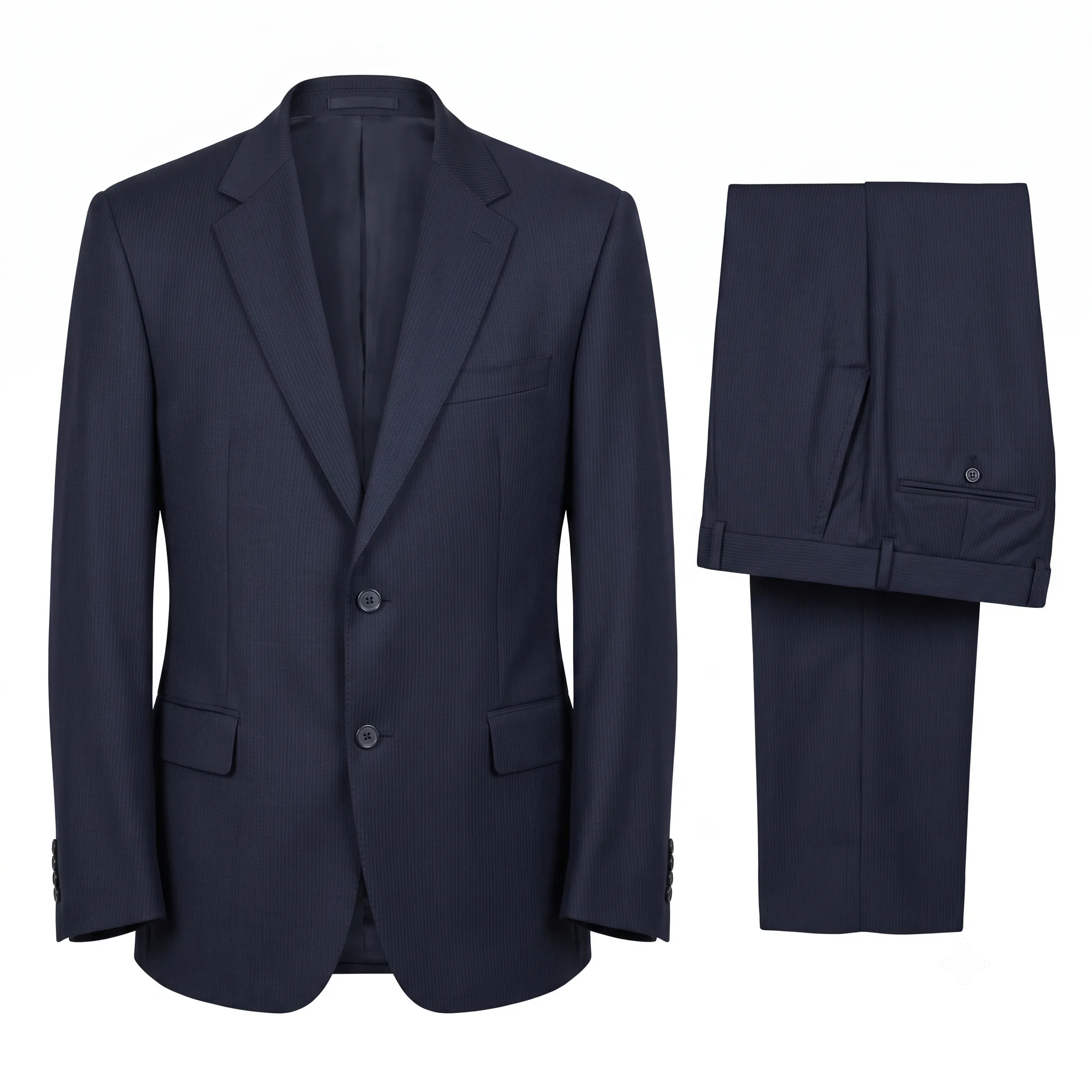 Fernando Navy with thin pinstripes