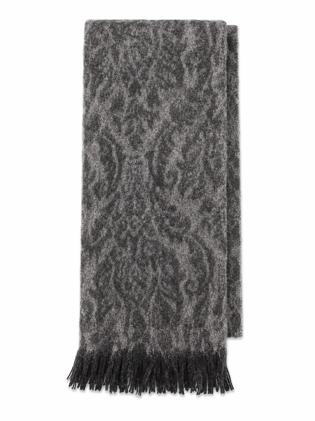 Black & Grey Textured Scarf