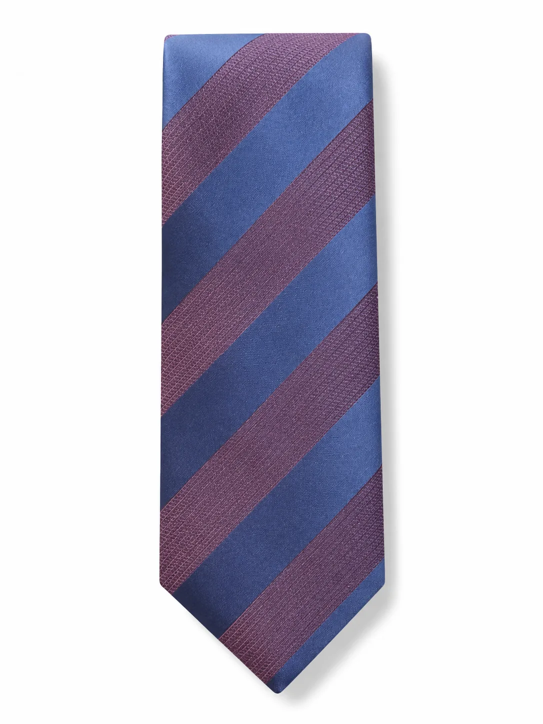 Navy & Purple Alternating Diagonal Pattern Tie